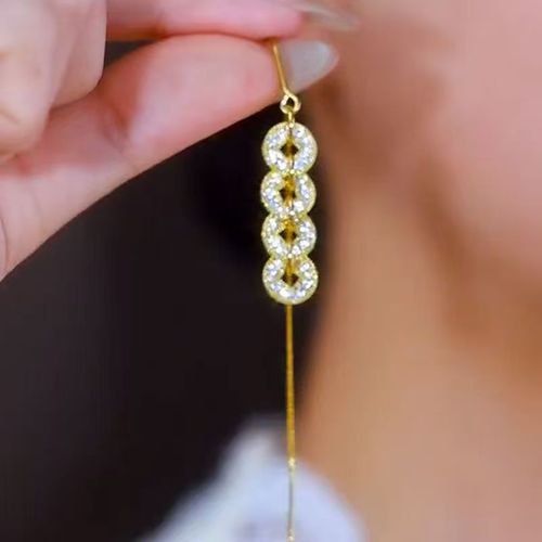 Five Emperors Coin Sparkling Ice-Blazing Transporting Pearl Bracelet, Earrings, Women's Luxury Casual Must-have Gift Item