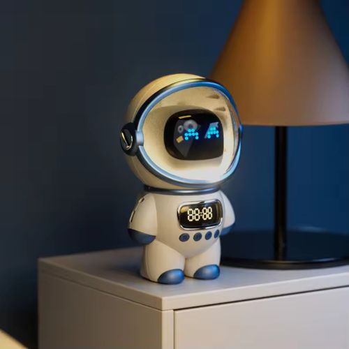AI Robot Portable Astronaut Design LED Night Light Speaker FM Radio Music Speaker Light and Gifts