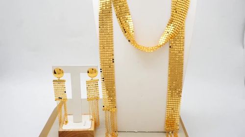 Luxury gold-plated jewelry set for African women's banquets, wedding necklaces, accessories, birthday jewelry gifts