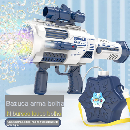 Recarregável Gatling Bubble Machine Super Grande Lançador de Foguete de Três Cilindros Totalmente Automático Som e Espaço Leve Mochila Bubble Gun
