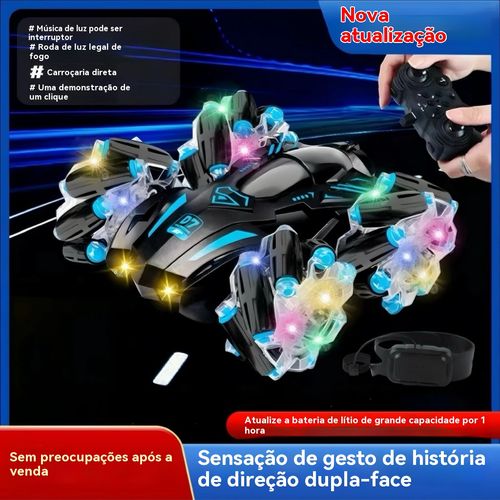 Controle remoto sem fio, deriva dupla face, resistente a quedas, iluminação fresca, música, gestos, condução, carregamento, brinquedos de corrida infantis