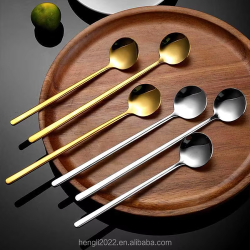 Tableware and Coffee Utensils 304 Stainless Steel Coffee Milk Tea Spoon Home Creative Ice Cream Dessert Spoon