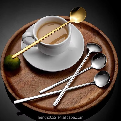 Tableware and Coffee Utensils 304 Stainless Steel Coffee Milk Tea Spoon Home Creative Ice Cream Dessert Spoon