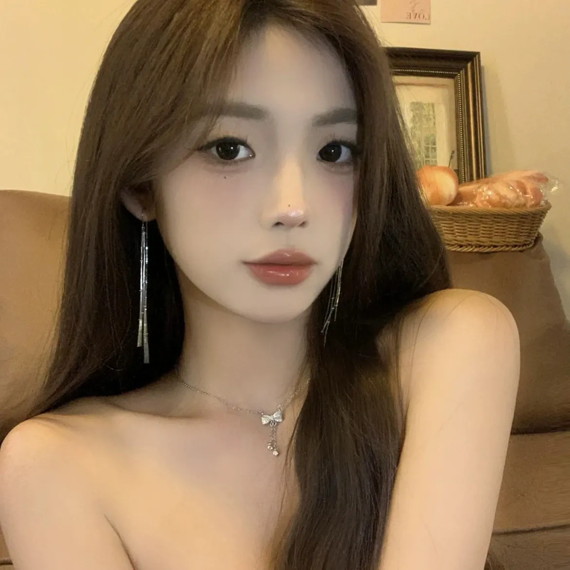 Metal tassel ear thread silver needle high-end ear accessories