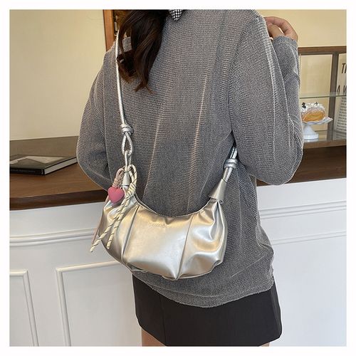 Korean-Style Horn-Shaped Shoulder Bag for Women – New Fashionable and Casual Dumpling Underarm Purse with Minimalist Boutique Design