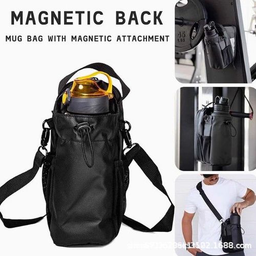 Magnetic outdoor sports storage water cup mobile phone card bag fitness portable messenger bag