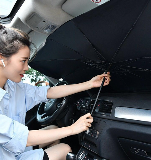 Car sun protection and heat insulation umbrella
