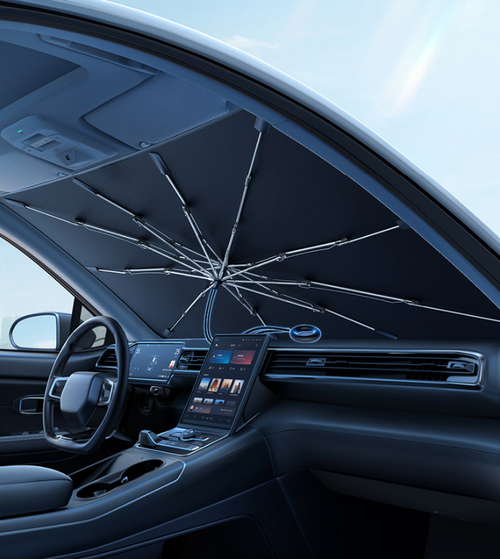 Car sun protection and heat insulation umbrella