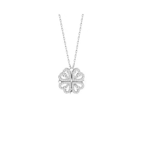 Lucky four-leaf clover necklace for women light luxury niche fashion personality versatile clavicle chain a multi-wear love pendant
