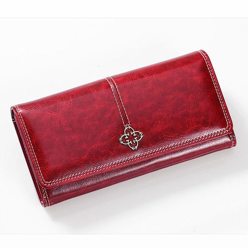 High-end long wallet for women, high-end retro zipper large capacity women's coin purse