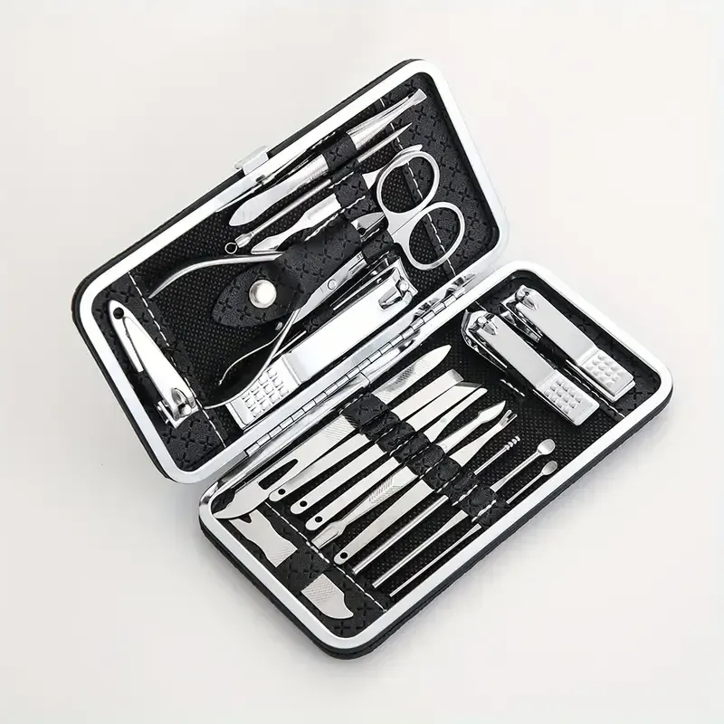 TOUPHY Manicure Nail Clippers Kit Pedicure Set Nail 19in1