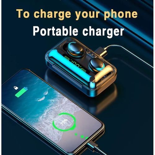 F9-36 Stereo Bluetooth Earbuds - Black