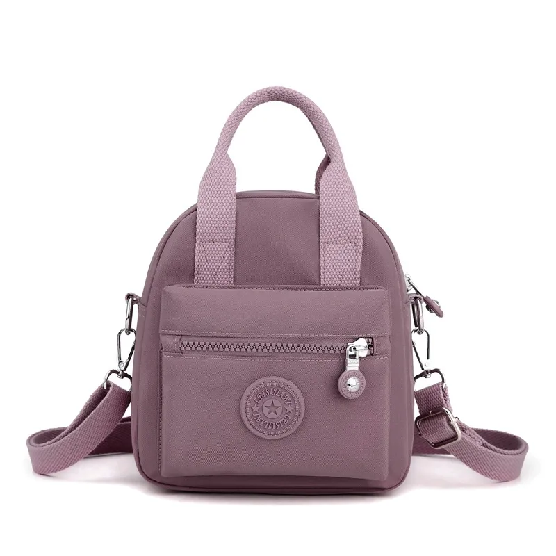 Mini Shoulder Bag for Women – Stylish Nylon Fabric Casual Purse with Light Luxury and Versatile Design-Pink