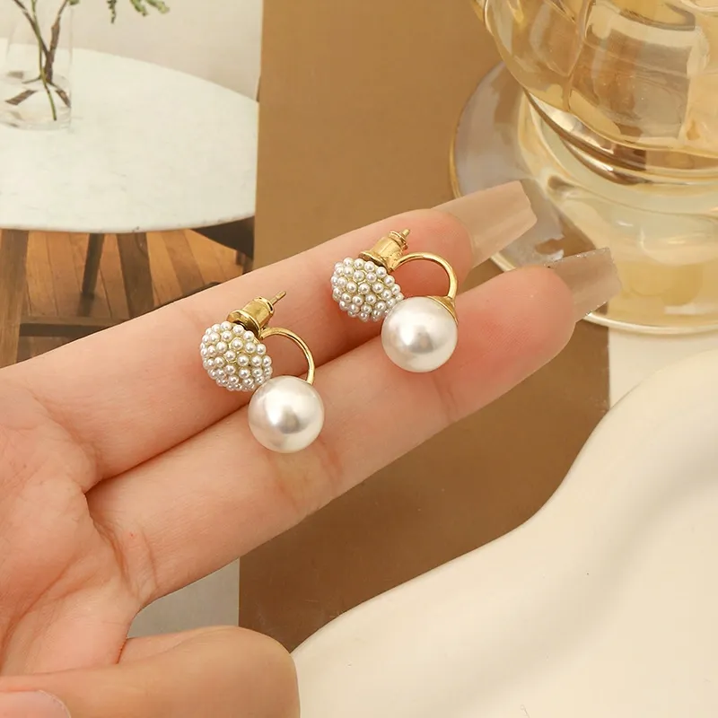 Chanel-Inspired Pearl Stud Earrings