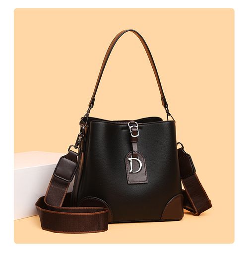 2025 New Minimalist Contrast-Color Bucket Bag for Women – Stylish and Spacious Design