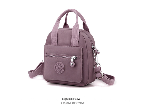 Mini Shoulder Bag for Women – Stylish Nylon Fabric Casual Purse with Light Luxury and Versatile Design-Pink