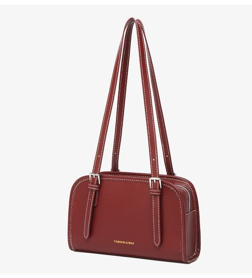 2025 New Burgundy Womens Fashion Handbag Minimalist Boutique Underarm Single Shoulder Bag