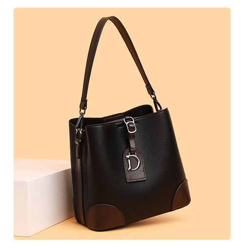 2025 New Minimalist Contrast-Color Bucket Bag for Women – Stylish and Spacious Design