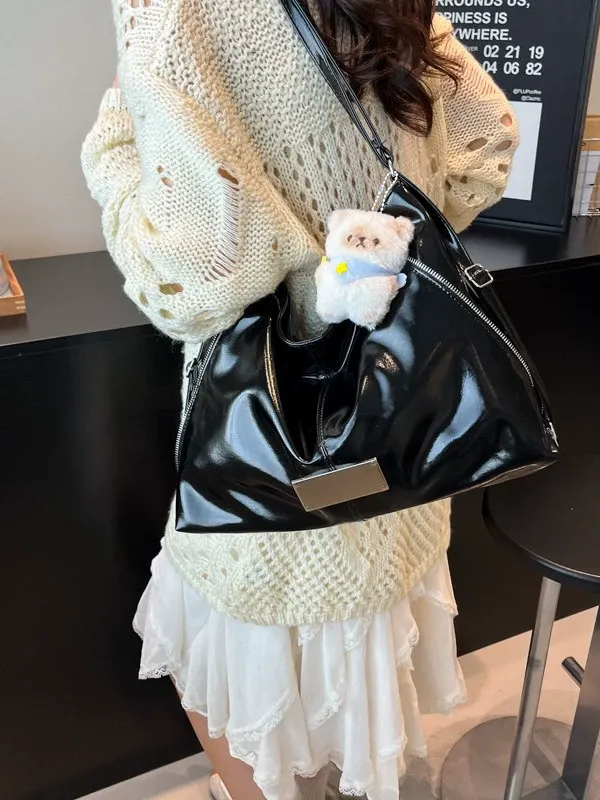 Niche Premium Black Versatile Motorcycle Bag | Large Capacity with Multiple Carrying Styles