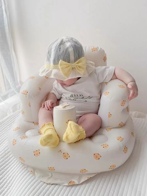 Baby Sitting Bath Stool – Anti-Fall Foldable Infant Seat and Inflatable Sofa for Learning to Sit