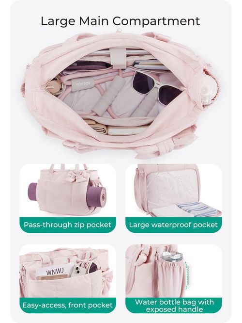 Large capacity bag with bow