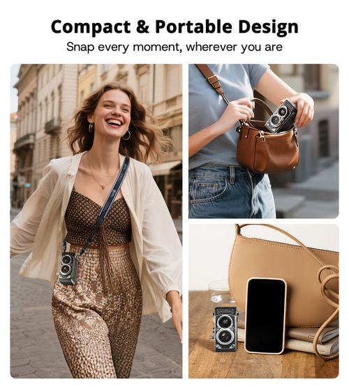 Retro twin-lens reflex digital camera