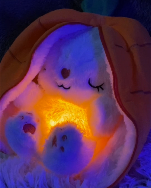 Glow & Snuggle Bunny | Pulse-Light Carrot Pal - Dreamy Infant Soother