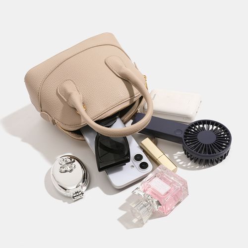 Lychee Texture Casual Shoulder Bag for Women – Minimalist and Trendy Shell-Shaped Design