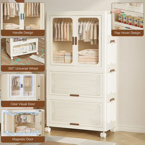 Household folding wardrobe