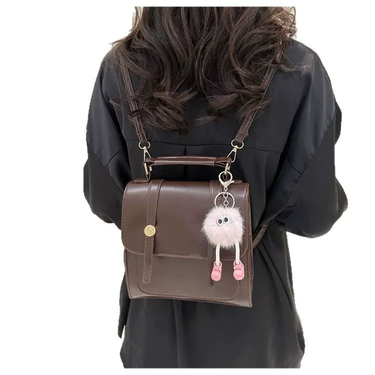 Coffee Brown British Retro Backpack