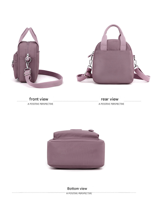 Mini Shoulder Bag for Women – Stylish Nylon Fabric Casual Purse with Light Luxury and Versatile Design-Pink