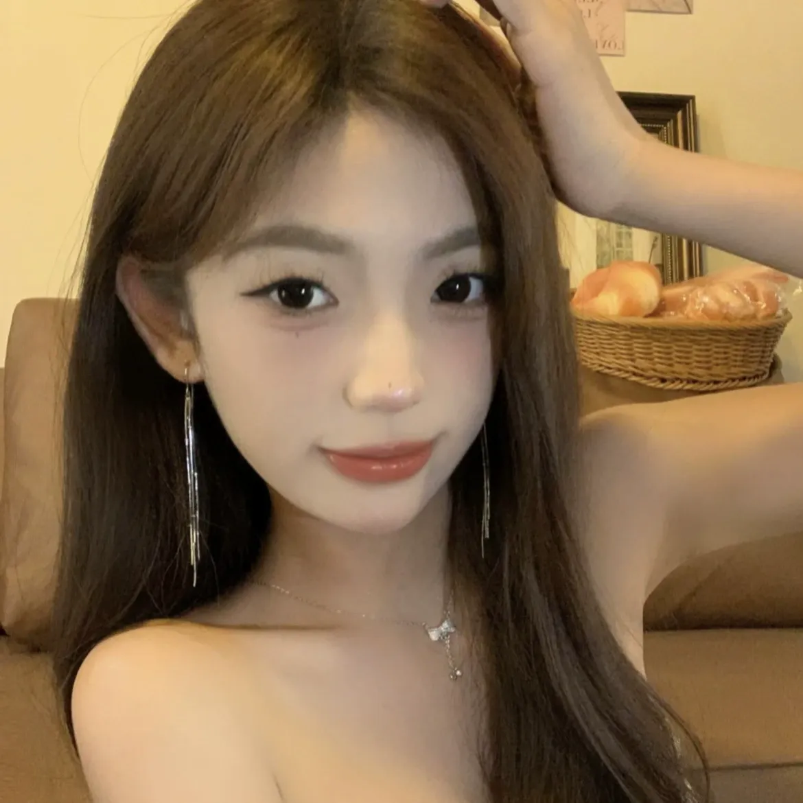 Metal tassel ear thread silver needle high-end ear accessories