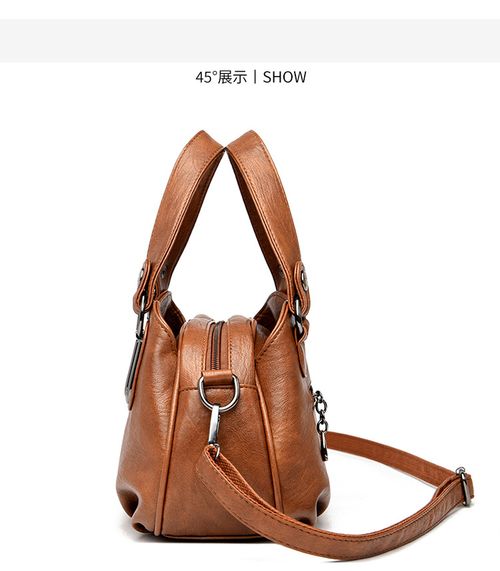 2025 New Women's Large-Capacity Handbag – Soft Leather Shell Bag with Top Handle, Shoulder, and Crossbody Options