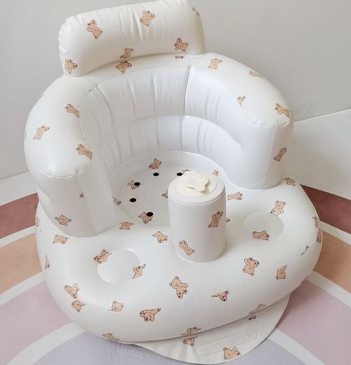 Baby Sitting Bath Stool – Anti-Fall Foldable Infant Seat and Inflatable Sofa for Learning to Sit