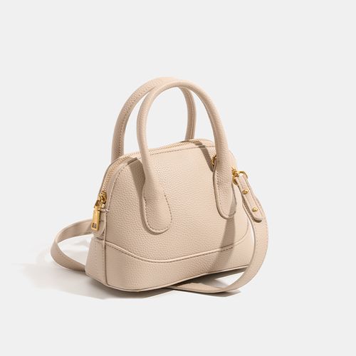 Lychee Texture Casual Shoulder Bag for Women – Minimalist and Trendy Shell-Shaped Design