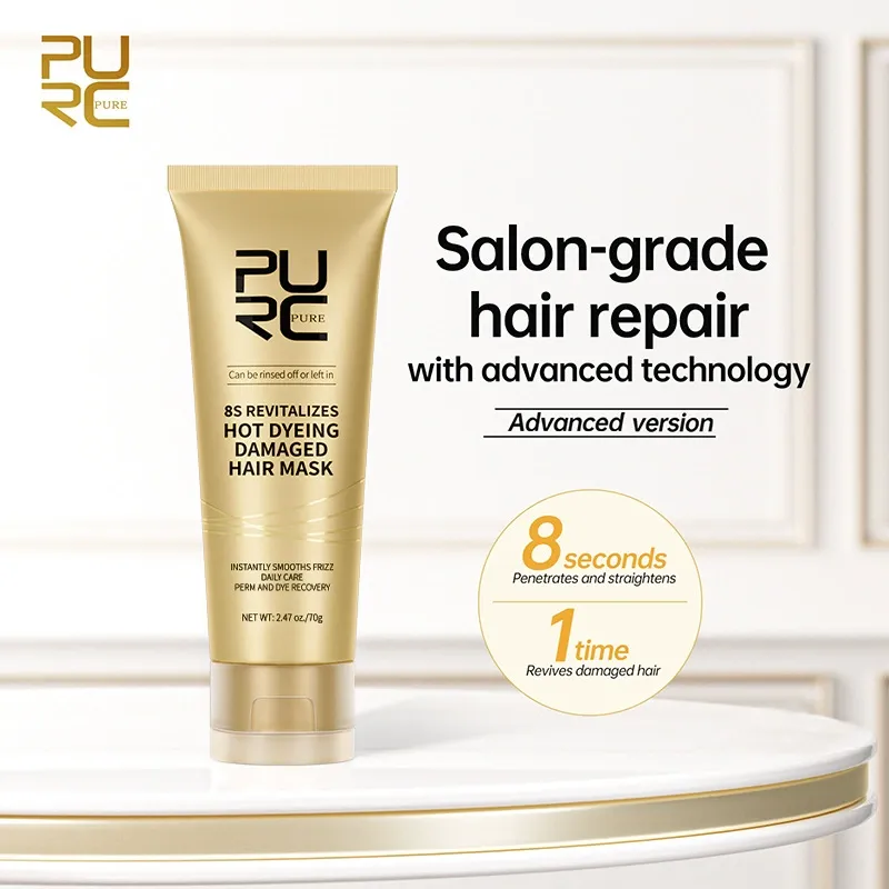 PURC No-Rinse Repair Mask | 60-Second Damage Rescue for Frizz, Breakage & Volume