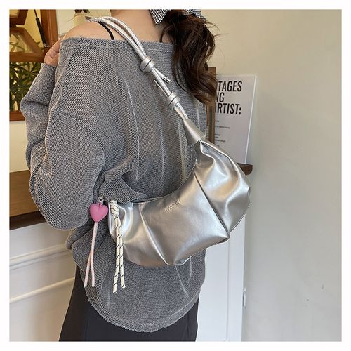 Korean-Style Horn-Shaped Shoulder Bag for Women – New Fashionable and Casual Dumpling Underarm Purse with Minimalist Boutique Design
