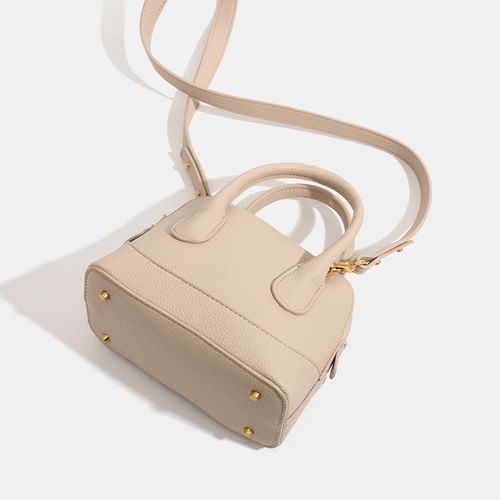 Lychee Texture Casual Shoulder Bag for Women – Minimalist and Trendy Shell-Shaped Design