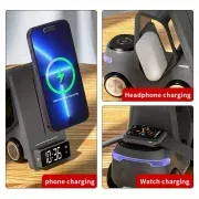 Qi-Certified charging haven - All-in-One Desktop Charging Hub for iPhone, Samsung, Apple Watch & AirPods - Effortless Multifunctional Wireless Dock
