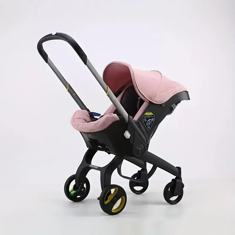 4-in-1 Baby Stroller - Adjustable Pushchair With Canopy, Compact Foldable Infant Carriage