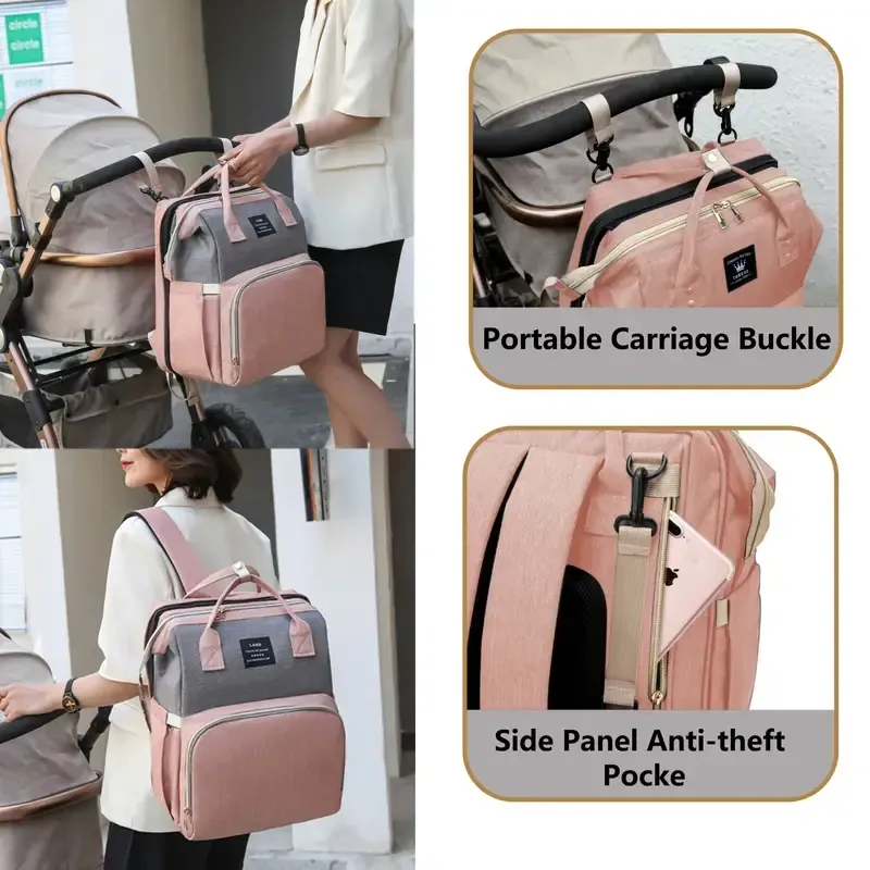 Lamroro Moire Diaper Bag Backpack