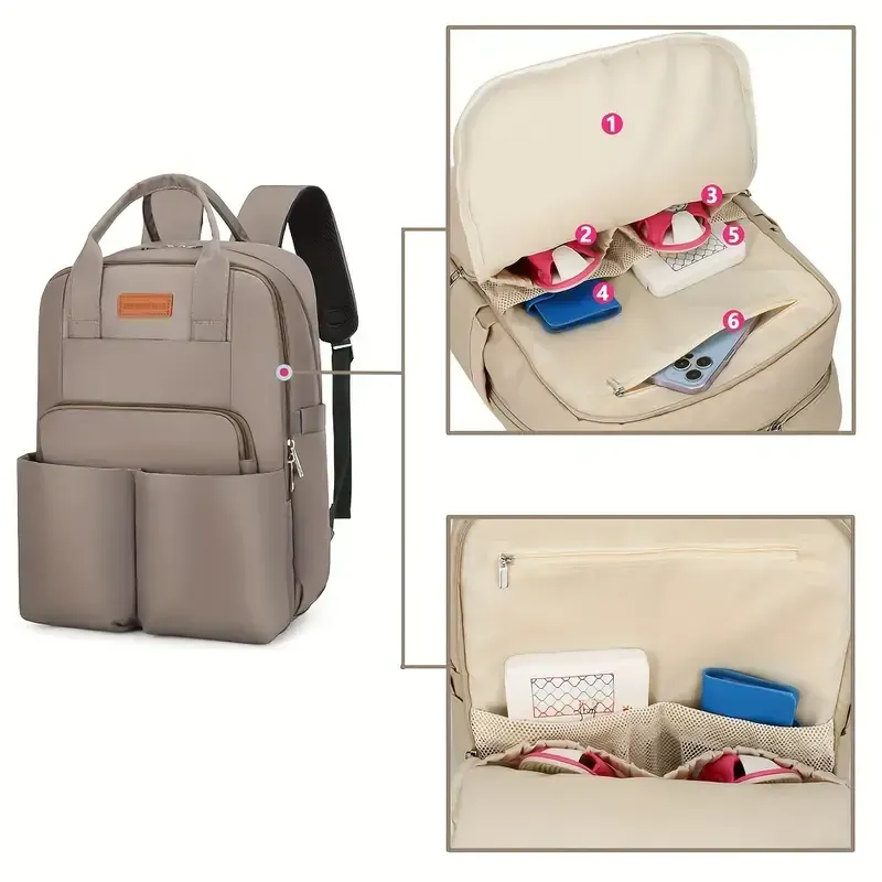 Lamroro Plain Color Diaper Bag