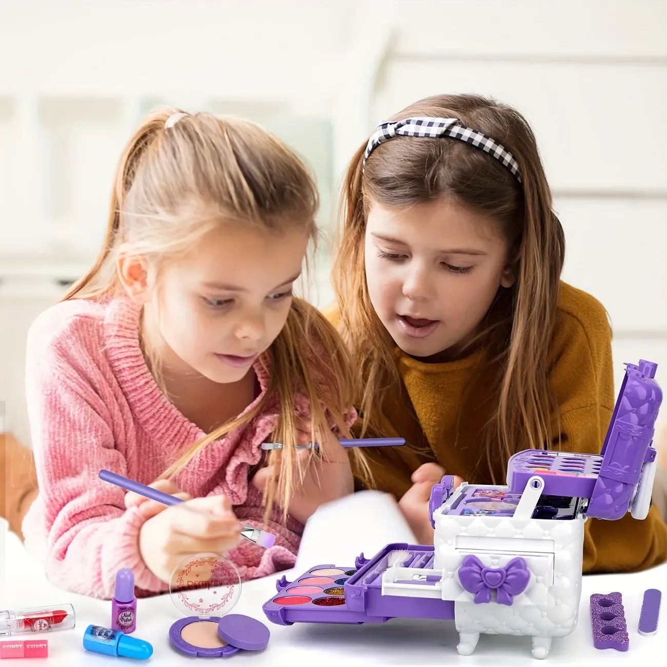 55pcs Kids Makeup Kit For Girl-Washable