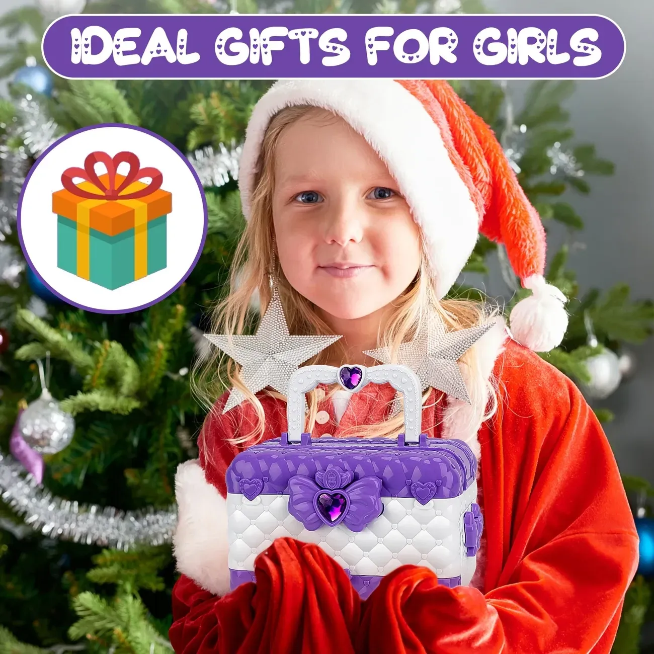 55pcs Kids Makeup Kit For Girl-Washable