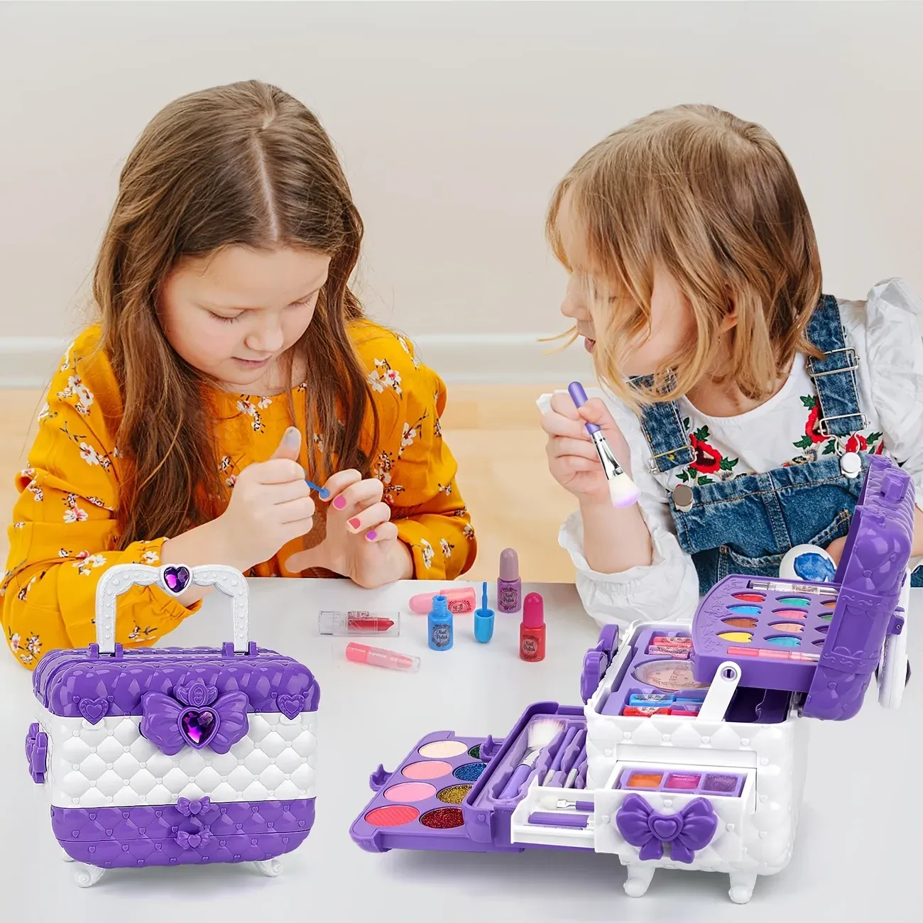 55pcs Kids Makeup Kit For Girl-Washable