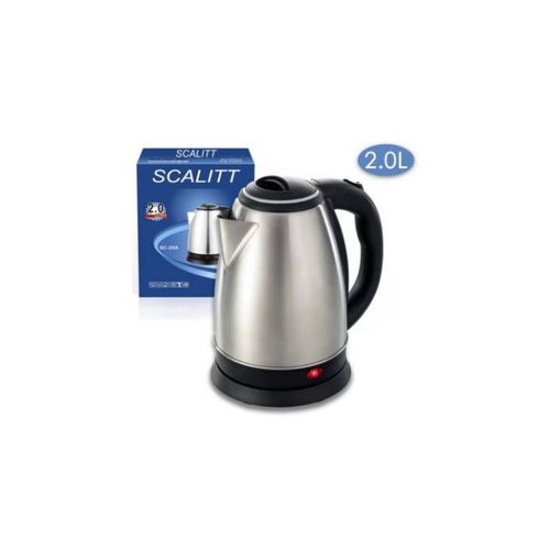 SCALITT 2 Litre - Electric Kettle - Black Sliver