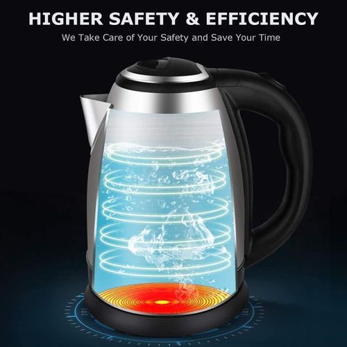SCALITT 2 Litre - Electric Kettle - Black Sliver
