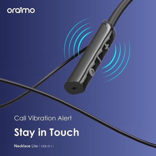 Oraimo Necklace Lite Call Vibration Wireless Headphones - Black