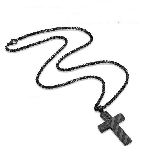 Tiktok Hot Selling Cross Pendant Stainless Steel Necklace Birthday Gift American Easter Christmas Gift Fashion Necklace
