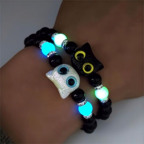Jane Eyre Wholesale Fashion Blue Sandstone Beaded Luminous Star Planets Galaxy Bracelets